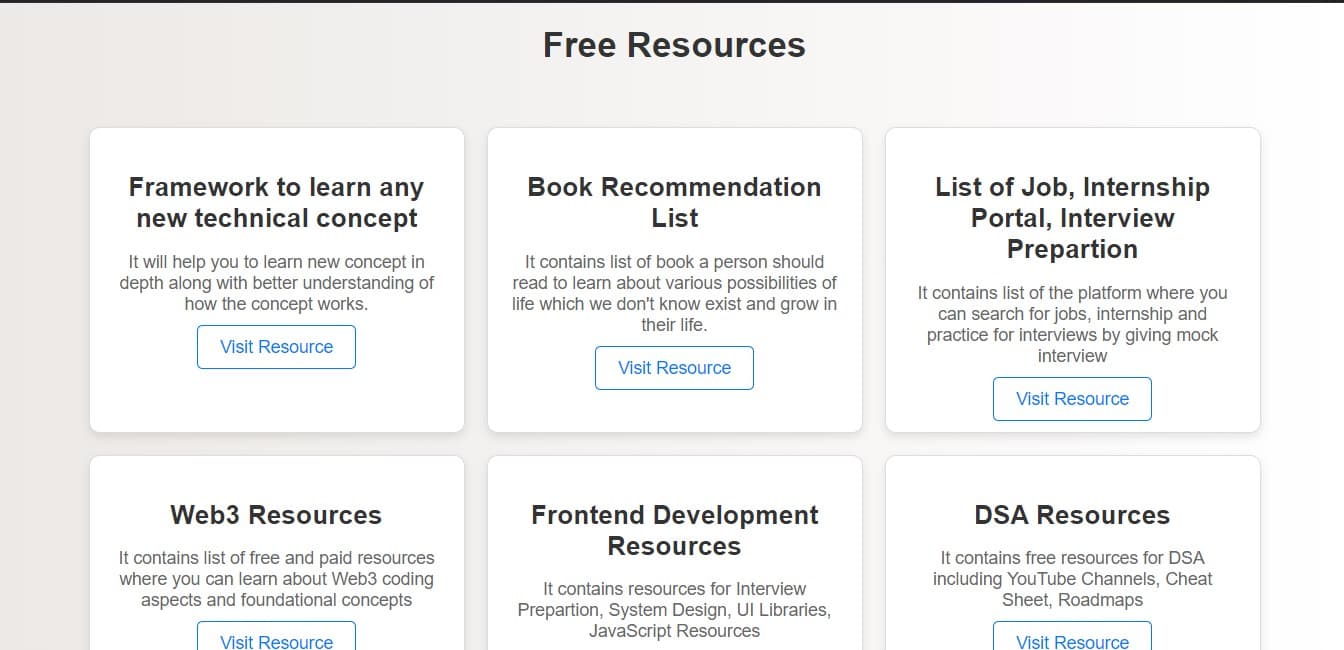 Free Resources Website